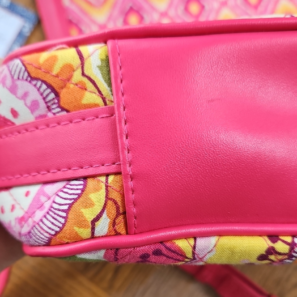 Vera Bradley Crosstown Pink Floral Crossbody Handbag - Picture 14 of 15